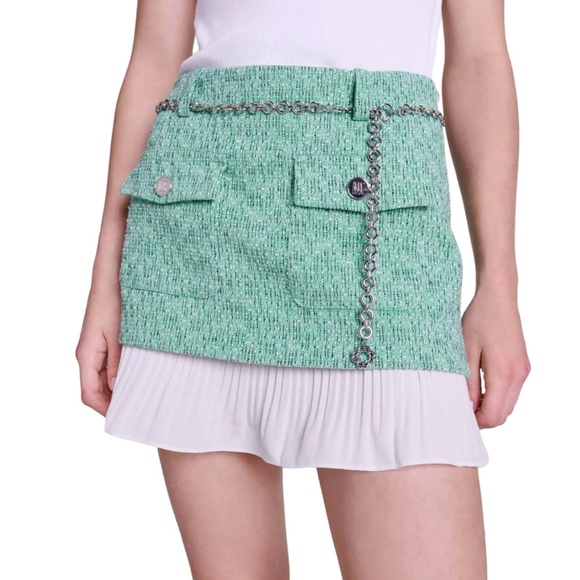 Jinny Layered Look Mini Skirt